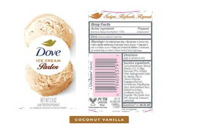 Artwork (Dove Ice Cream Parlor Coconut Vanilla Antiperspirant   Artwork)